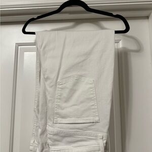 Banana Republic White Wide Leg Crop Pants